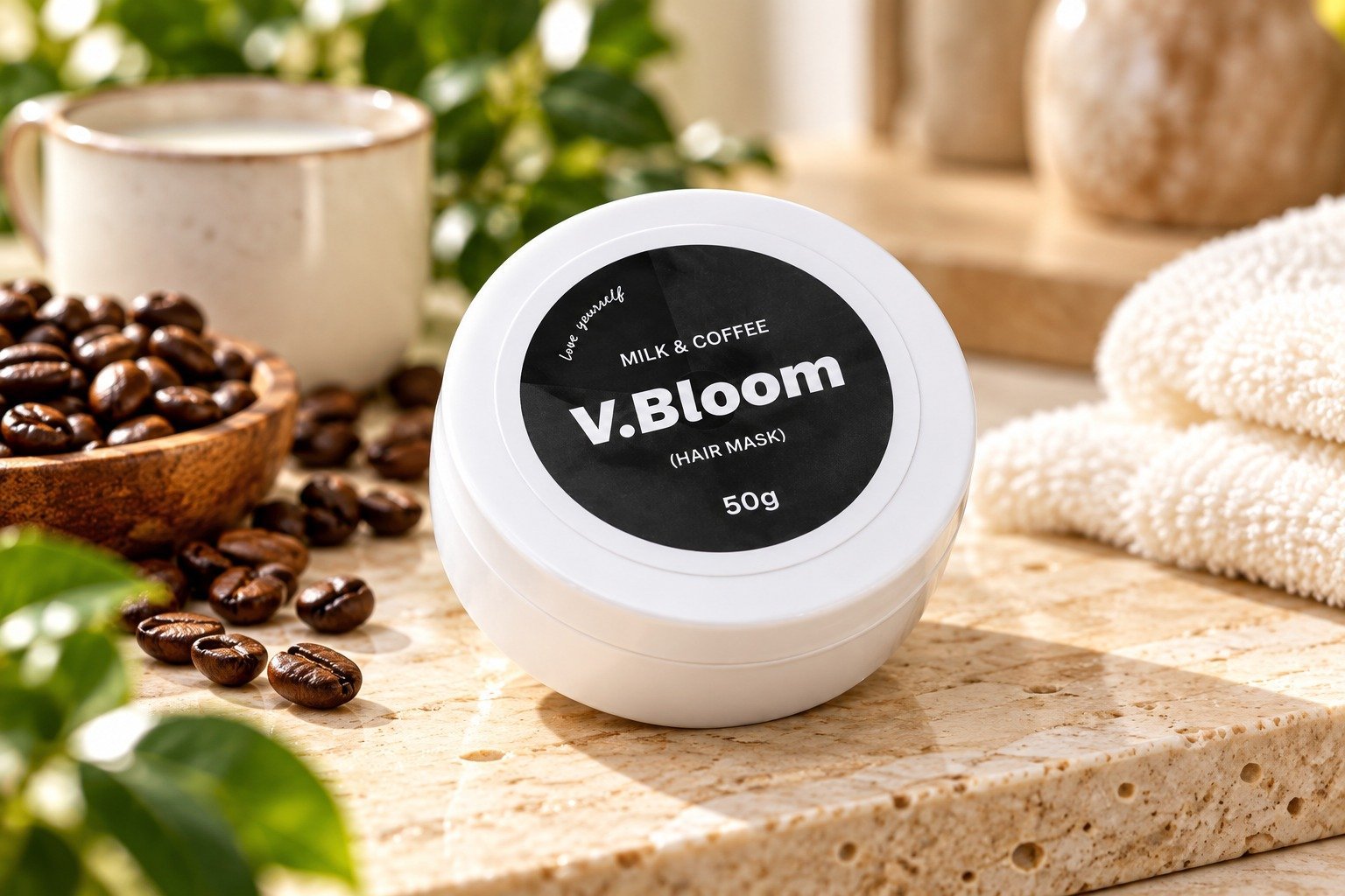 V.Bloom Milk & Coffee Hair Repair Mask – 50g